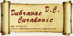 Dubravac Curaković vizit kartica